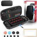 Auarte Carry Case for Nintendo Switch 2, Accessories Bundle for Switch 2 Include Carrying Case, HD Screen Protector with Alignment Frame and Dust Plug, Thumb Grip