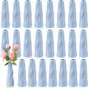 24 Pack Composite Plastic Flower Vases Bulk, Grey Blue Small Tall Conic Floral Vases for Centerpieces Unbreakable Bud Table Shelf Home Decoration for Wedding Party Living Room Decor