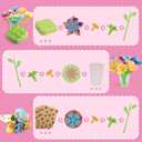 HAYXUN Flower Crafts for Kids Ages 4+, DIY Arts and Crafts for Kid Girl Toys, Hands-On Educational Toy, Reusable Art Toy for Creativity, Learning & Gifting, Birthday Gifts for Toddler Girls (Red)