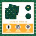 2 x Christmas Table Runner 13x73 Inch, Xmas Pine Trees Winter Holiday Decorative Farmhouse Table Decorations for Kitchen Dinning, Indoor Outdoor Dinner Party Decor (Green, One Size)