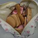 Wooden Pretend Makeup Kit for Girls Ages 35, Kids Pretend Play Cosmetic Set with Mirror, Lipstick, Nail Polish & Bag  Non Toxic Toy Makeup Set for Toddlers, for Toddler Girls