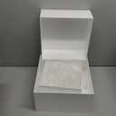 Leinuosen 6 Pcs Large Buffet Risers, 6 to 11 Inch Catering Dessert Table Risers Food Decorative Stands with hollow bottom for Catering Supplies, Party(White, Square)