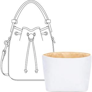 Purse Organizer Insert for TORY BURCH Monogram M Handbag, Custom Fit Inside Premium Vanile Lightweight Water Resistant Tote Bag Insert Accessories