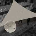 SUNNY GUARD Waterproof Sun Shade Sail 16' x 16' x 16' Taupe Triangle UV Block Sunshade for Backyard Yard Deck Patio Garden Outdoor Activities and Facility(We Make Custom Size)