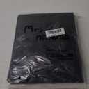 Mrs.Naturall Black 36x54 Inches Long Back Tab Linen Blend Sheer Curtains