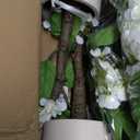 4FT White Hydrangea Artificial Flowers Tree Large Real Touch Faux Silk Hydrangea Plants Potted Fake Flower in White Pot for Home Indoor Outdoor Front Porch Garden Entrance Living Room Decor, 2 Pack