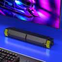 Jeecoo M20 Bluetooth Computer Speakers for PC Desktop Monitor, Gaming PC Sound Bar - Wired USB-Powered, Superb Stereo Sound, with Gradient RGB Lighting - Combine/Separate to Customize Your Desk