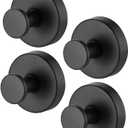 Suction Cup Wreath HangerSuction Cup Hooks Hanging 15 LbsWaterproof Suction Cup Wreath Holder for Windows (Black, 4)