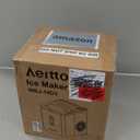 Aeitto Ice Makers Countertop, 9 Ice Cubes Release in 6 Mins, 26Lbs/24H, 2 Sizes of Bullet Ice Machine,Self-Cleaning Portable Ice Maker with Ice Scoop and Basket for Home Kitchen Office RV Bar, Black