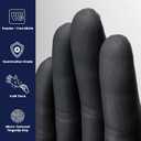 Adenna NGL220 Night Angel Nitrile Powder Free Exam Gloves, 4 mil, Black, Small (Pack of 100) (Black, S)