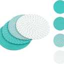 SHACOS 8 Inches Trivets for Hot Dishes, 4 Pieces Cotton Trivets Mats for Kitchen, Hot Pads for Countertops and Table, Heat-Resistant Pot Holders for Hot Pots and Pans(Teal Blue, 4pcs)