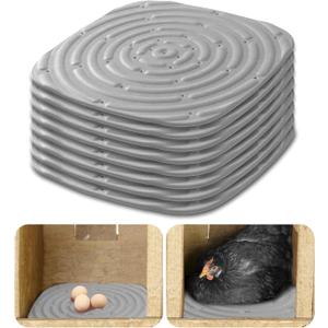 Chicken Nesting Box Pads, Washable Nesting Pads for Chicken Coop Bedding Nest Box Liners Reusable Nesting Pads for Laying Eggs Chicken Coop Accessories Grey 12''x12'' 8 Pictures Skimzy