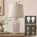 Ceramic Table Lamps Set of 2 for Living Room,24.5" Farmhouse Lamps