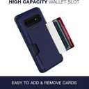 PATCHWORKS Galaxy S10 Plus Case [Level Wallet Series] Rugged Hybrid Shockproof Dual Layer TPU + PC Case [Military Grade Drop Test Certified] [Wireless Charging Compatible], Navy Blue