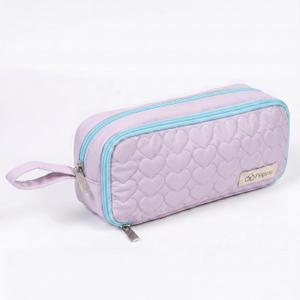 Pencil Case Pouch, Soft Quilted Pen Bag with Zipper, Small Pencil Organizer, Cute Aesthetic School Supplies for Teen Girls Adults, 9.06" × 3.94" × 2.56"
