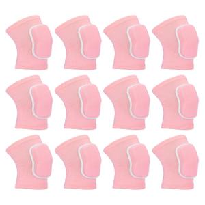 PATIKIL S Size Protective Knee Pads, 6 Pairs Sponge Volleyball Knee Pads Breathable Dance Knee Pads Brace for Women Men Football Basketball Workout, Pink