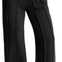 Herseas Women's Sweatpants Drawstring Waist Loose Straight Wide Leg Palazzo Pants 2025 Winter Casual Lounge Pant Black XX-Large 18 20