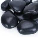 Rahato 40lbs Black Rocks for Planters, 3-4 Inch Decorative Rocks for Potted Plants, Polished Garden Stones for Outdoor Landscaping, Walkways, Yard, River Rocks for Flower Pots, Vase