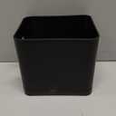 iDesign Facial Tissue Box Cover with Storage Tray, The Cade Collection – 6.1" x 5.15" x 5.4", Matte Black