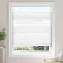 LazBlinds TDBU Cellular Shades, Light Filtering-White, 41" W x 64" H | Thermal Insulation, Noise Reduction Cordless With Drill Top Down Bottom Up Honeycomb Blinds for Windows