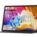 COLORROOM 2026 Android 16 Tablet 11inch, Face Unlock, 18W Fast Charging, 32GB+128GB+1TB Expand, Octa-core CPU, 8000mAh Large Battery, WiFi6, Touchscreen Display, Widevine L1 Tableta, Black