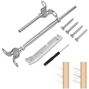 CKE 30 Pairs 1/8" Cable Railing Hardware Kit, Swage Toggle Turnbuckle for Wood Post, T316 Stainless Steel Deck Stairs Cable Railing System, Angle 180° Adjustable Stairs Deck Cable Railing Kit, CR25