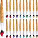 20 Pieces Paintbrush Pen Bamboo Brush Shape Ballpoint Pen Novelty Retractable Paintbrush Ink Pens for Art Activities School Stationery House Warming Parties Christmas Halloween Near Year Gift