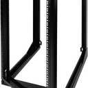 Tecmojo 18U Wall Mount Server Rack, Open Frame Network Rack for 19" Computer/AV/Data/IT/Media Equipment, 24" Depth, 16" Apart Mounting Holes, Swing Gate, Square and Tapped Holes