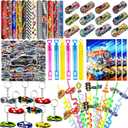 CZWXOXO 122 Pcs Race Car Party Favors Cars Birthday Party Supplies For Classroom Rewards,Cars Birthday Decorations Racing Party Gift Sets That Can Be Given To Friends