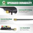 Pressure Washer Gun 3600 PSI with Extension Wand, Nozzle Holder & 5 Spray Tips, M22-14mm Fitting, Replacement for Ryobi, Karcher, Honda, Greenworks, Briggs & Stratton, Gas Power Washer