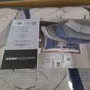 Madison Park Modern Faux Suede Pieced Blue Queen Comforter Set, 7pc