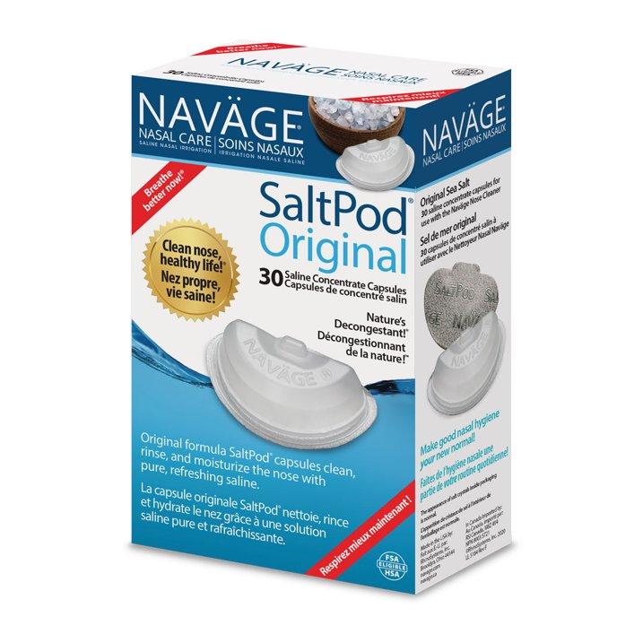Navage Starter Bundle - Nasal Irrigation System - Saline Nasal Rinse Kit with 1 Navage Nose Cleaner and 30 Salt Pods