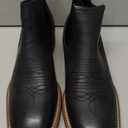 Julyrose Cowboy Boots for Men Square Toe Mens Western Boots Slip On Casual Retro Boots (11, Black)