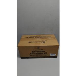 ProsourceFit Acupressure Mat and Pillow Set for Back/Neck Pain Relief and Muscle Relaxation (Large - Black/Black)