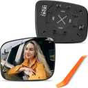Compatible with Nissan Rogue Driver Side Mirror 2008 2009 2010 2011 2012 2013 2014 2015, Nissan Rogue Select 2014 2015, Left Side Mirrors Replacement Glass with Backing Plate, Power Heated