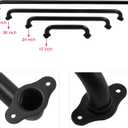 12 Inch Wall Mount Stairs Hand Rails Indoor - 1FT Metal Pipe Handrail, Outdoor Stairway Steps Safety Railing, Deck Porch Rail, Safety Grab Bar for Stairs (Matte Black)