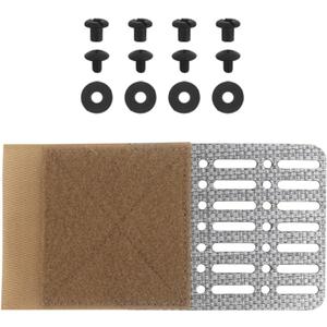 MiOYOOW Molle Extension Panel, Tactical Side Hook Looped Panel, Vest Cummerbund Extension Wing for Vests Chest Rigs (khaki)