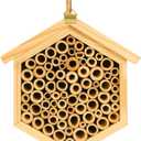 vensovo Mason Bee House - Natural Bamboo Bee Habitat Hotel for Carpenter, Pollinating, Leaf Cutter Bees