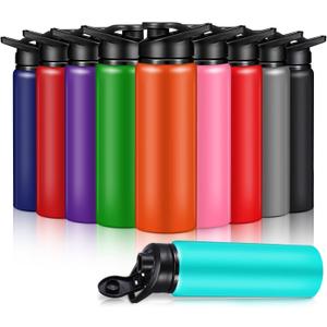 Mimorou 25oz Reusable Aluminum Water Bottles Bulk Multicolor Outdoor Sports Water Bottles for Travel, Gym, Hiking, Cycling, Camping, Fishing, Snap Lid