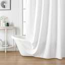 meioro White Shower Curtain, Waffle Weave 256GSM Heavy Duty Textured Fabric Shower Curtains for Bathroom Hotel Spa, Luxury Weighted Polyester Cloth Bath Curtain Set with 12 Hooks, 72Wx84H