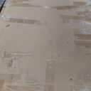 VICLLAX Round Patio Dining Table, 4-6 Person Metal Outdoor Dining Table with Umbrella Hole for Garden Lawn Deck, 47.2" Grey