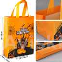Aviski 12PCS Halloween Trick or Treat Bags, Non-Woven Large Gift Tote Bags with Handles for Gifts Wrapping, Party Supplies, 15 * 11.8 * 3.9inch