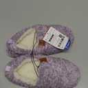 EverFoams Women’s Soft Curly Full Slippers Memory Foam Lightweight House Shoes Cozy Loafer with Polar Fleece Lining Size 5-6