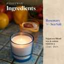 Paddywax Candles Al Fresco Collection, Naturally Scented Candle, 7 Ounces, Blue, Rosemary + Sea Salt