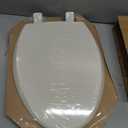 Mayfair Cassel Slow Close Toilet Seat, Easy Clean, Non Slip Premium Wood Seat, Easy Install, Made in USA, Elongated, Biscuit
