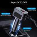 for Starlink Mini Power Cable, 10FT Starlink Mini Cigarette Lighter Adapter with USB, Type-C Port and Voltmeter, 12V-24V DC Safety Power Cable for Starlink Mini Waterproof Cigarette Lighter Charger