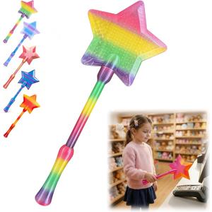 Credit Card Wand 3D Printed Tap to Pay Wand,Magic Fairy Wand Credit Card Holder,Star Magic Wands Contactless Payment Card Holder for Debit NFC Checkout Cards Payment for Party Favors Gifts,Rainbow