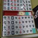 Yellow Mountain Imports Bleau Opal Chinese Mahjong Set with 146 Tiles and Blue Vinyl Case - for Chinese Style Gameplay Only