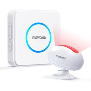 AMHEY Motion Sensor Door Chime, Wireless Motion Detector Alarm Indoor, Business Entry Alert Bell with Buzzer, Doorbell for Home/Garage Door/Store, USB/Battery Powered