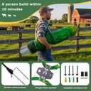Electric Fence Netting 35.4" x 164', Portable Livestock Fencing with Fiberglass Posts, High Visibility, Safe & Humane Shock for Goats, Sheep